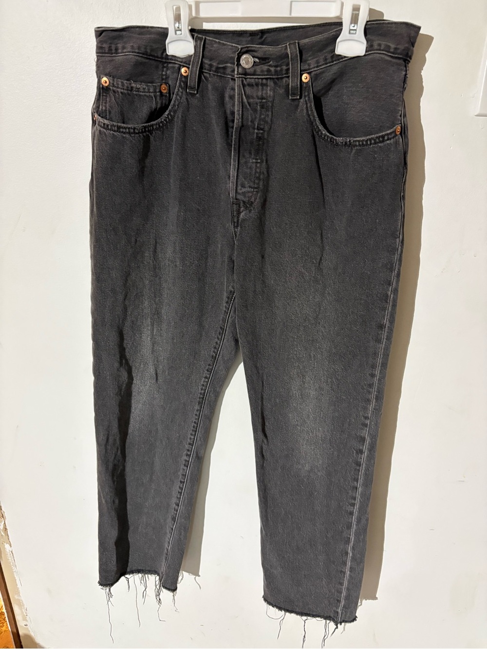 Levi's 501's Black Washed Women's Straight Leg Jeans